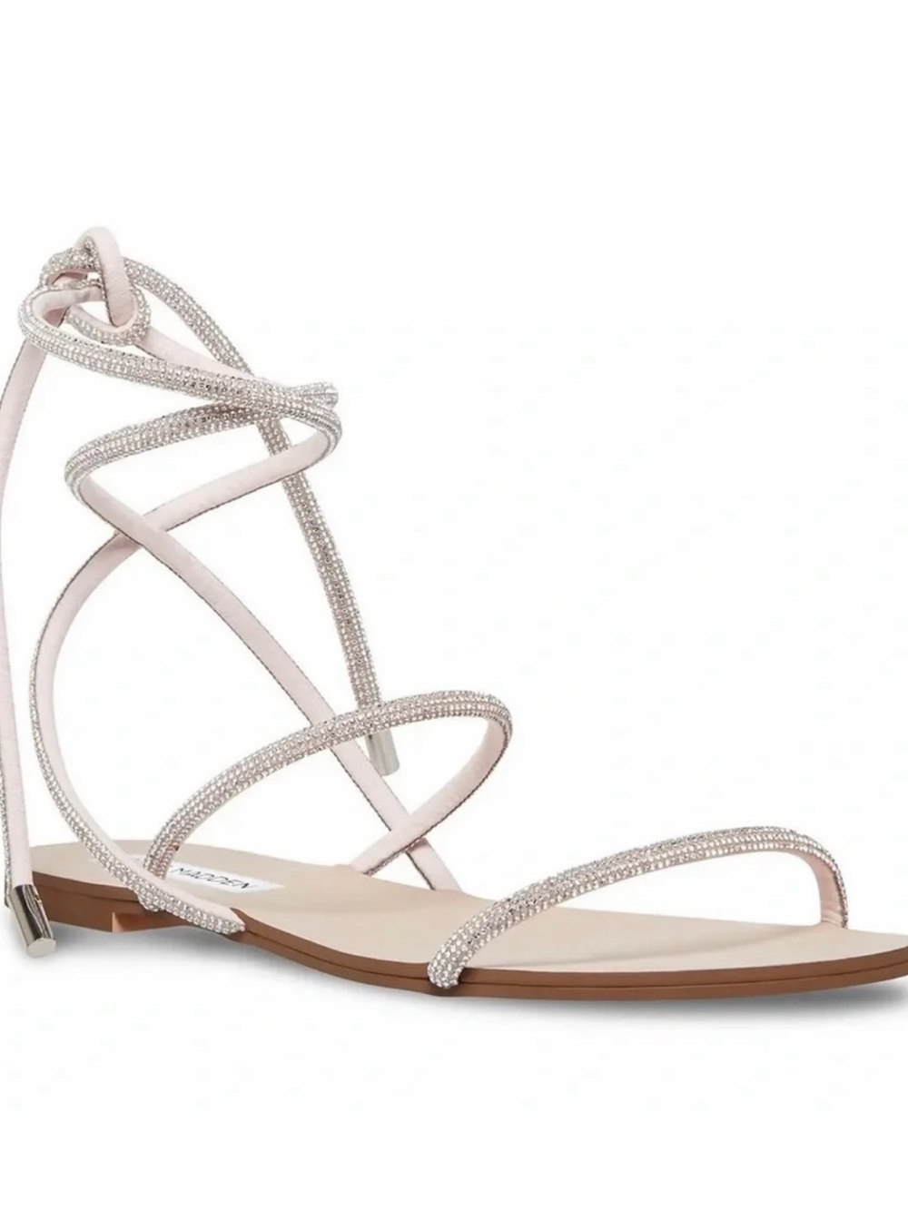NEW Steve Madden Twirl R Lace up Rhinestone Sandals sz 8.5